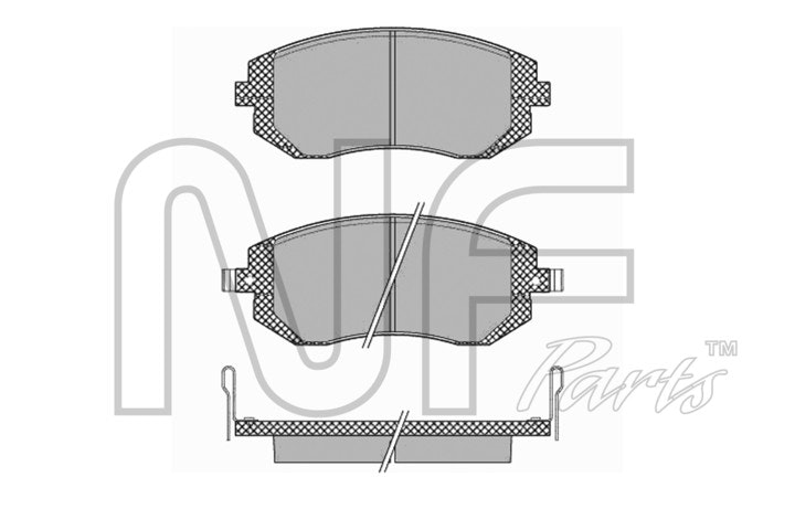 NF PARTS Комплект тормозных колодок, дисковый тормоз NF0010211